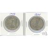 Image 1 : 1943 & 1945 U.S.A. half dollars - .900 silver