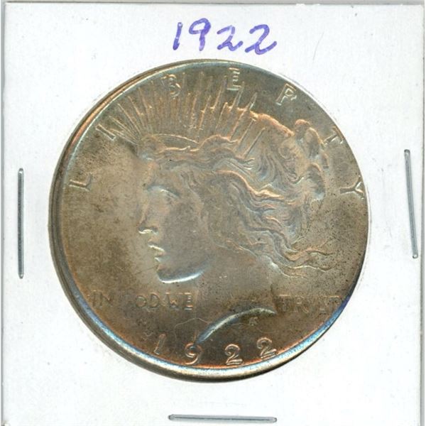 1922S USA Peace silver dollar
