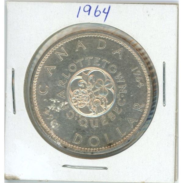1864-1964 Canadian silver dollar