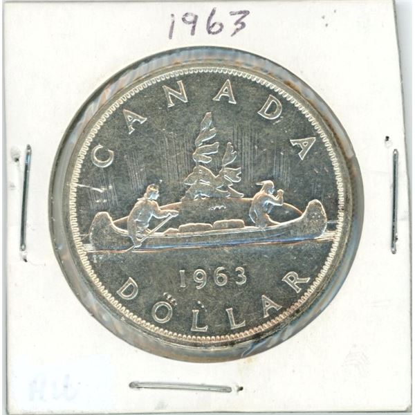 1963 Canadian silver dollar