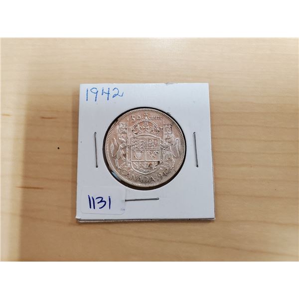 1942 silver 50 cent