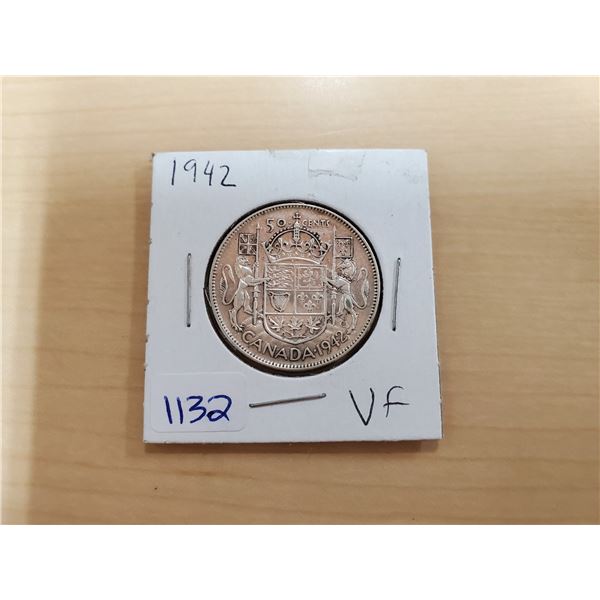 1942 silver 50 cent
