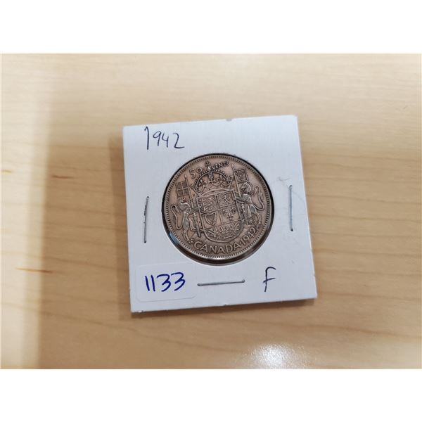 1942 silver 50 cent
