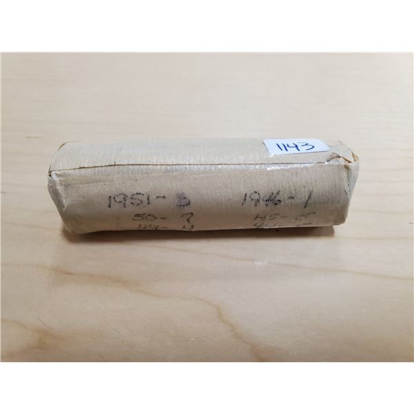 1941-1951 5 cent roll -40 coins