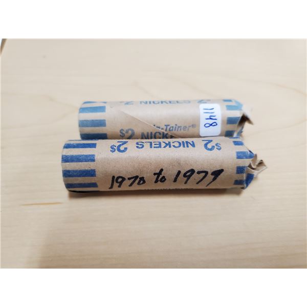2 rolls 1970-1979 5 cent - 80 coins