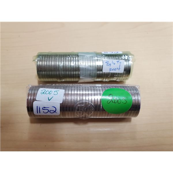 1980's-2004 + 2005 victory 5 cent roll -80 coins