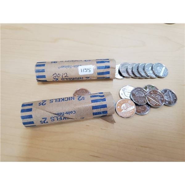 2011 + 2012 5 cent roll -80 coins