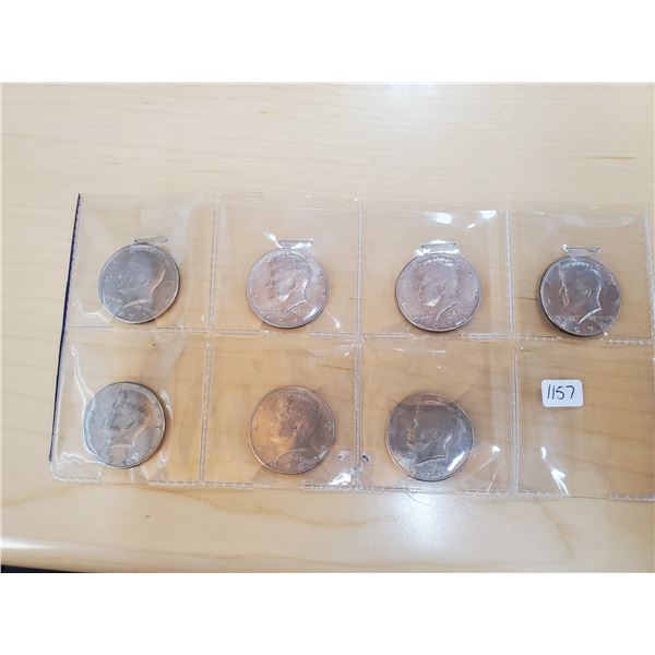 7 x us half dollars 1-1973, 4-1974, 2-1978