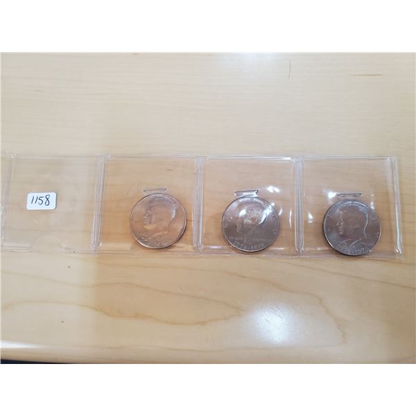 3 x 1776-1976 us half dollars