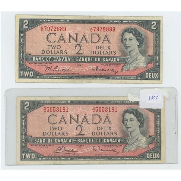 2 - Canadian $2 Bills