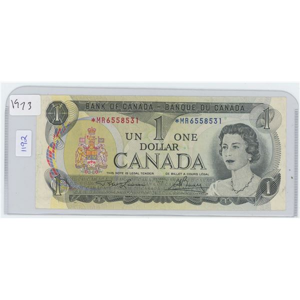 1973 Canadian $1 Bill