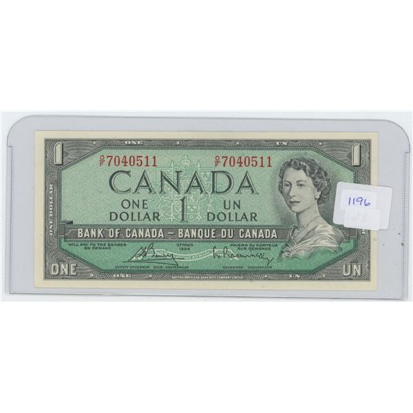 1954 Canadian $1 Bill