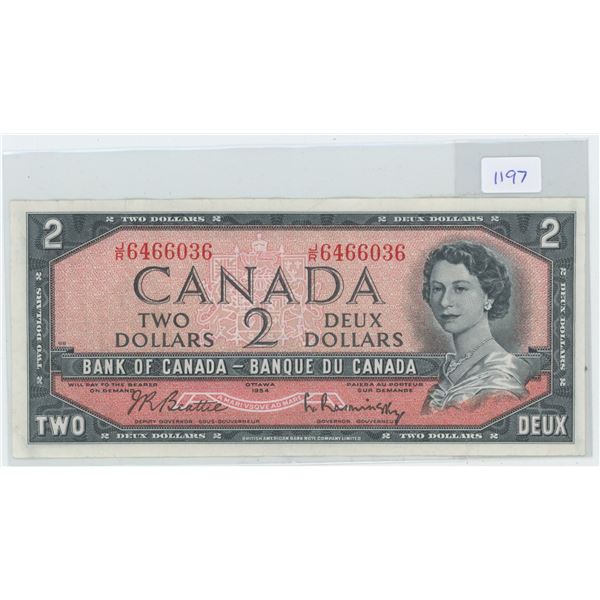 1954 Canadian $2 Bill