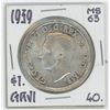 Image 2 : 1939 Canadian $1 Coin