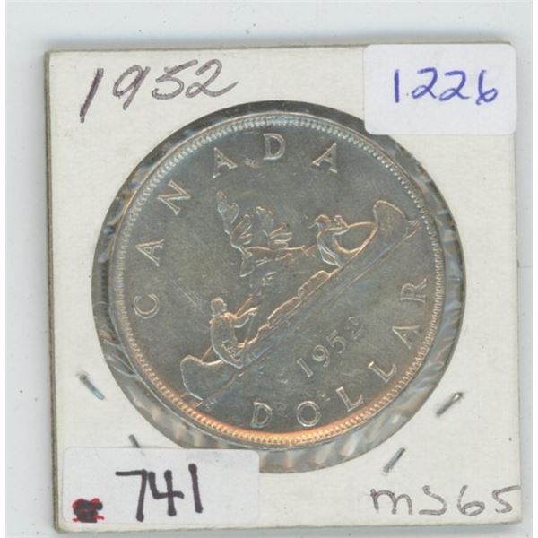 1952 Canadian $1 Coin