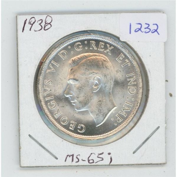 1938 Canadian $1 Coin