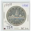 Image 1 : 1959 Canadian $1 Coin