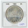 Image 1 : 1963 Canadian $1 Coin