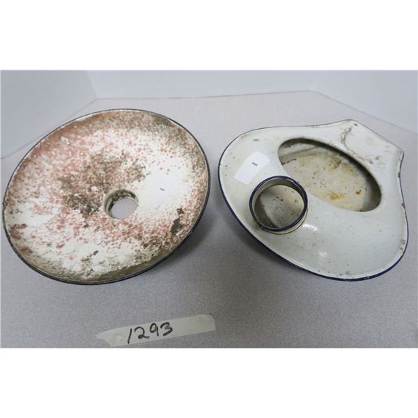 Metal Oil Draining Pan and Funnel - 2 Piece