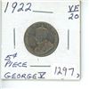 Image 1 : 1922 Canadian 5 Cent Coin (George 5th)