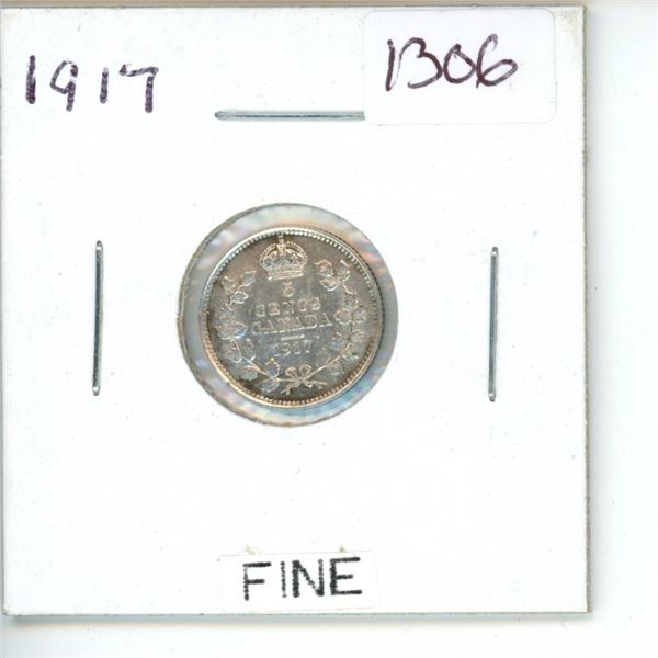 1917 Canadian 5 Cent Coin