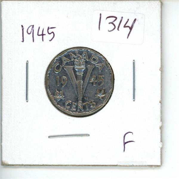 1945 Canadian 5 Cent Coin