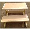 Image 4 : Children's Table 30.75"x17"x20" & 2 Benches 30.75"x10.25"x11.5"