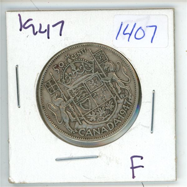 1947 Canadian Half Dollar - 50 cent Coin
