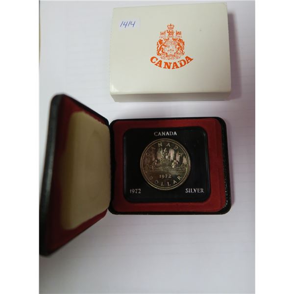 1972 Canadian Silver Dollar with Collector's Case