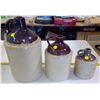 Image 2 : Set of 3 Whiskey Jugs (1 Gallon, 1/2 Gallon, 1/4 Gallon)