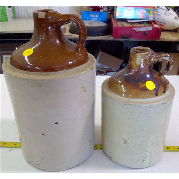 Set of 2 Whiskey Jugs (1Gallon, 1/2 Gallon)