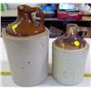 Image 1 : Set of 2 Whiskey Jugs (1Gallon, 1/2 Gallon)