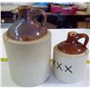 Image 1 : Set of 2 Whiskey Jugs (1/2 Gallon, 1/4 Gallon)
