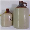 Image 3 : Set of 2 Whiskey Jugs (1/2 Gallon, 1/4 Gallon)