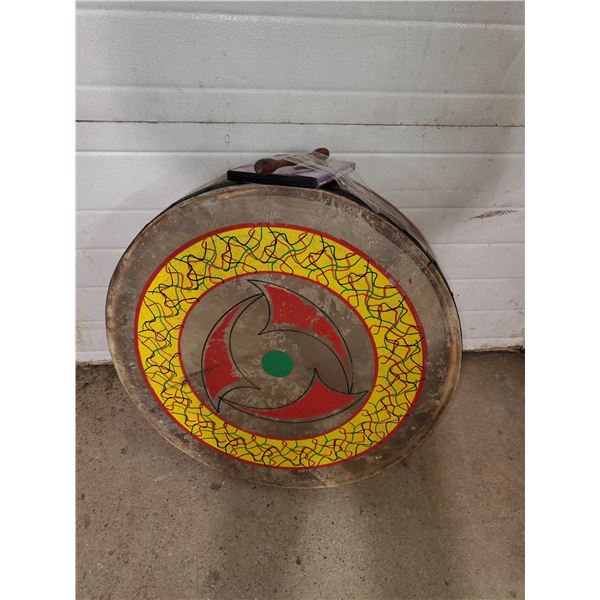 2003 Ireland Hardwood and Skin Drum and Drum Stick