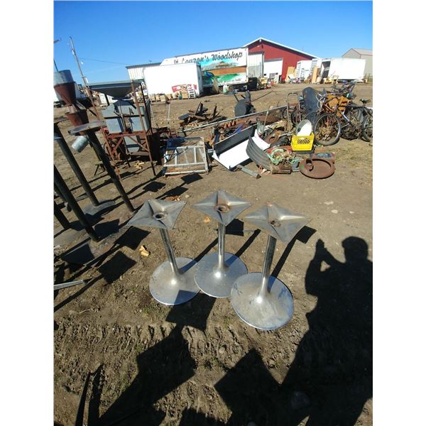 3 STAINLESS TABLE BASES 28"