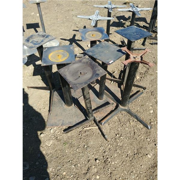 7 ASSORTED TABLES BASES, 28"