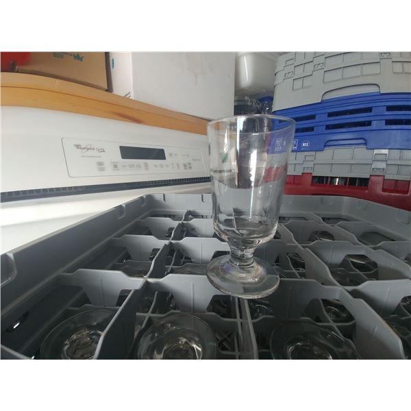DISH WASHER RACK W/ 25 FOOTED WATER GLASSES