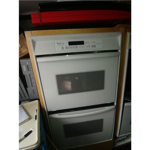 WHIRLPOOL GOLD DOUBLE WALL OVEN (Like new) in SELF-CONTAINED MOVEABLE CABINET