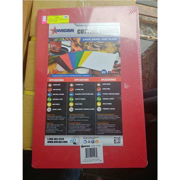 6-NEW 12X18 FLEX CUTTING BOARDS (COLOR CODED)