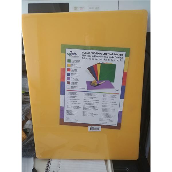 NEW 15X 20X 1/2" YELLOW CUTTING BOARD