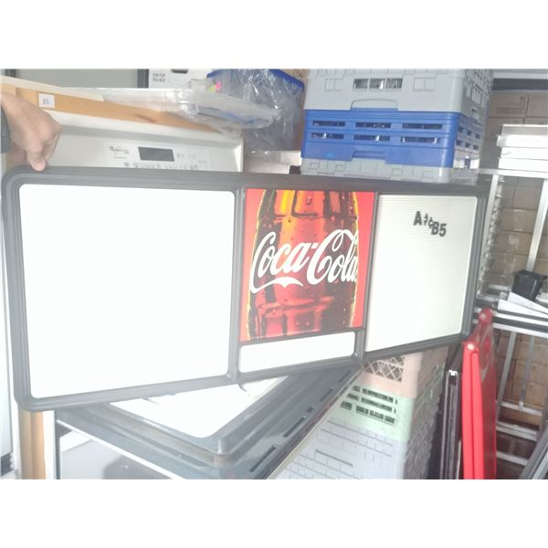 COCA COLA MENU BOARD, BLACK
