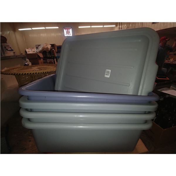 LOTS OF 4 BUSS TUBS, 1LID