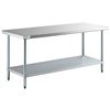 Image 1 : 6' STAINLESS STEEL TABLE