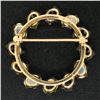 Image 6 : 14k Yellow Gold 5.18 ctw Wreath Brooch w/ Amethyst Garnet Moonstone Peridot Opal