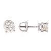 Image 2 : 0.97 ctw Diamond Stud Earrings - 14KT White Gold