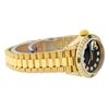 Image 8 : Rolex Ladies 18K Yellow Gold Black Diamond And Emerald President With Rolex Box