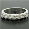 Image 3 : NEW 14K White Gold 1.25 ctw Prong Large Round Brilliant Diamond Wedding Band Rin
