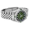 Image 3 : Rolex Mens Stainless Steel Diamond Lugs Green Vignette & Emerald Datejust 36MM