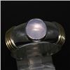 Image 2 : Men's Ribbed 18k Two Tone Gold GIA Certified Round Star Sapphire Solitaire Ring